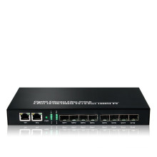 2 puerto ethernet y 8 conmutador de puerto de fibra sfp conmutador ethernet de fibra óptica gigabit para cámara ip